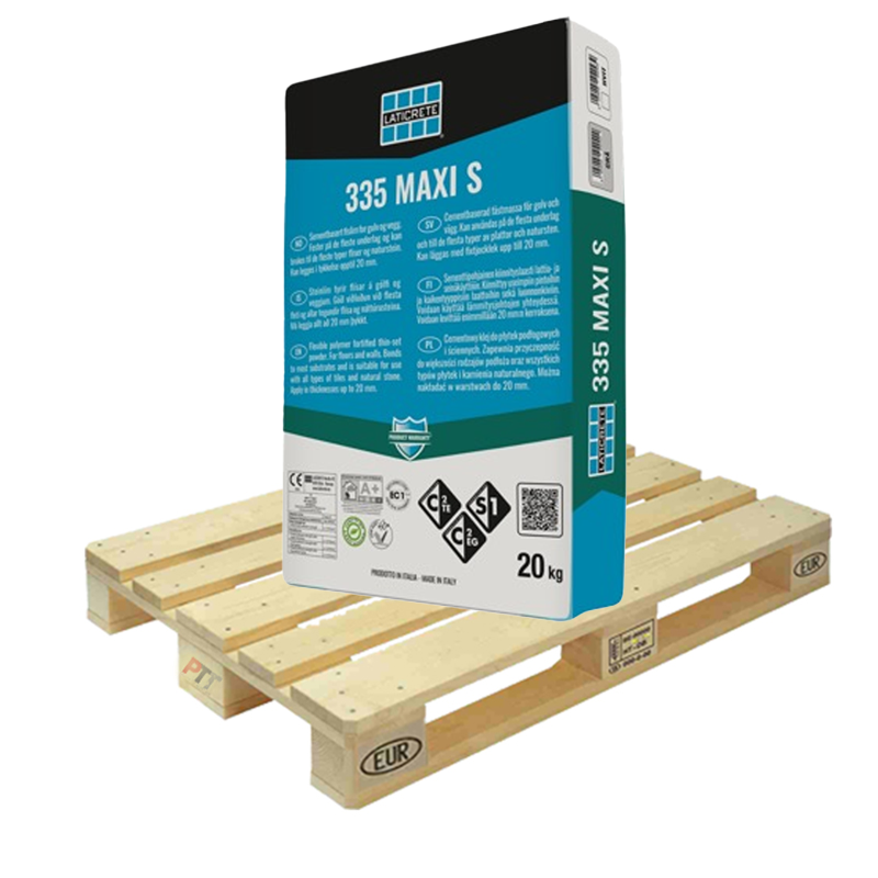 Laticrete 335 Maxi S Multi-Purpose S1 Cement Based Adhesive White 20kg Half Pallet (24 Bags Tail Lift)
