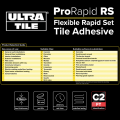 Ultra Tile ProRapid RS Polymer Modified Rapid Set Flexible Adhesive C2FT Grey 20kg