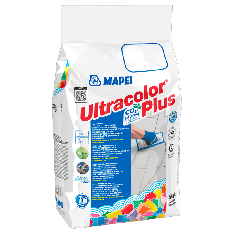 Mapei Ultracolor Plus Fast Setting Water-Repellent Flexible Grout 5kg (Choice Of Colour)